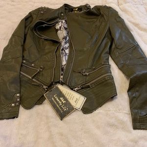 Faux Leather Biker Jacket